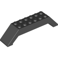 Lego kostka (kostička) most 10x2x2 sklon (šikmá) 45° oboustranná, černá (4113870, 6065894)